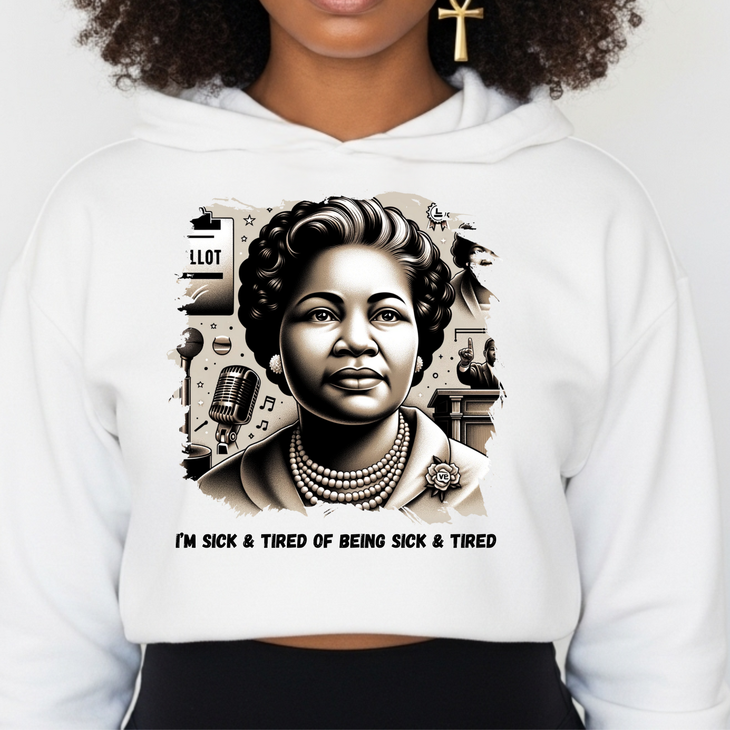 FANNIE LOU HAMER HOODIE - BLACK HISTORY LEGACY SWEATSHIRT