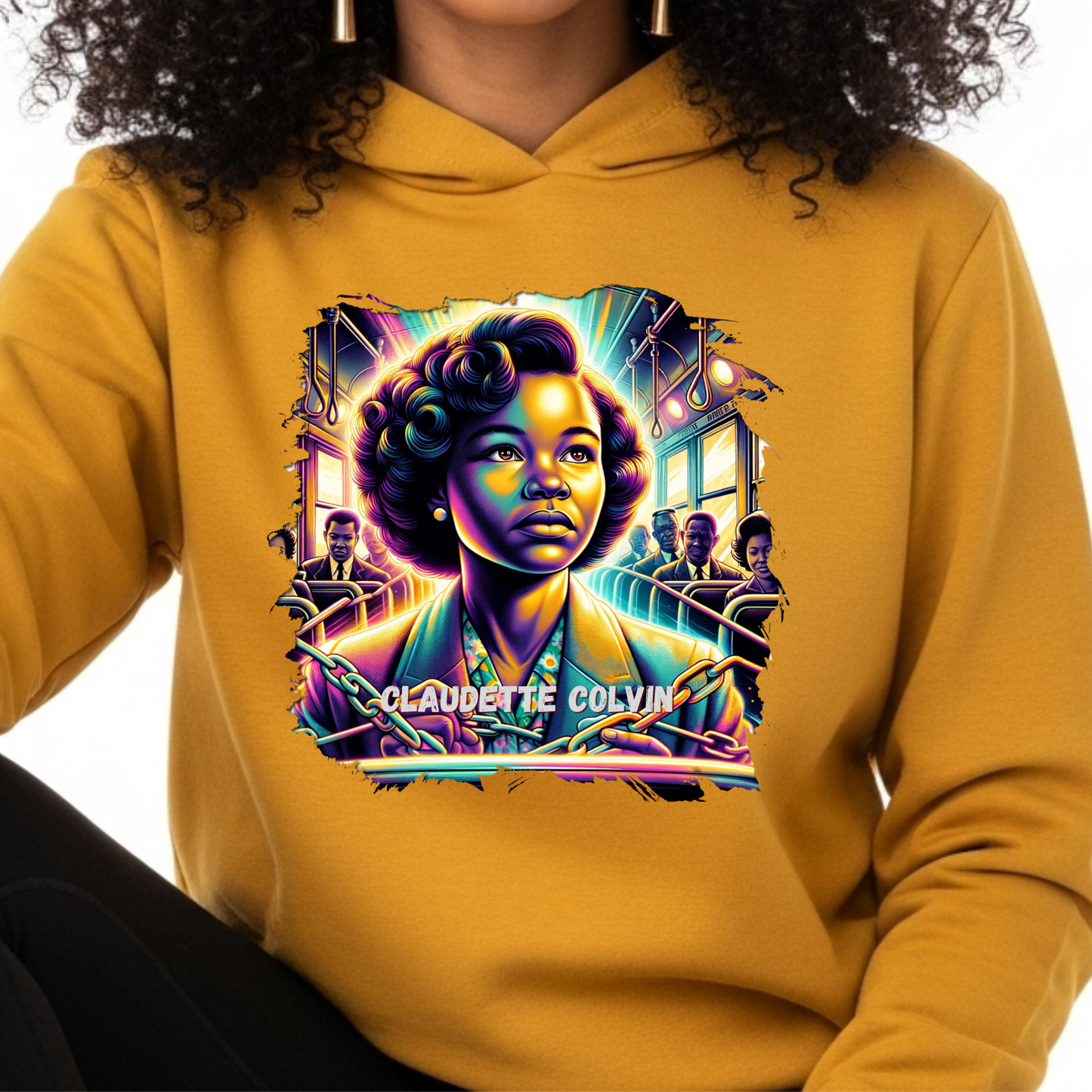 CLAUDETTE COLVIN HOODIE - BOLD BLACK HISTORY LEGACY SWEATSHIRT