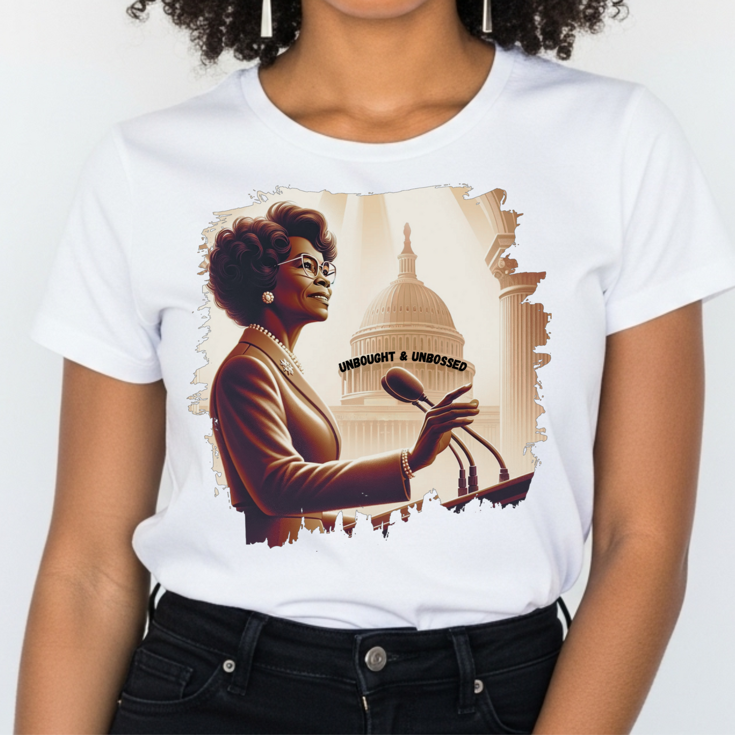 SHIRLEY CHISHOLM LEGACY TEE - UNBOUGHT AND UNBOSSED