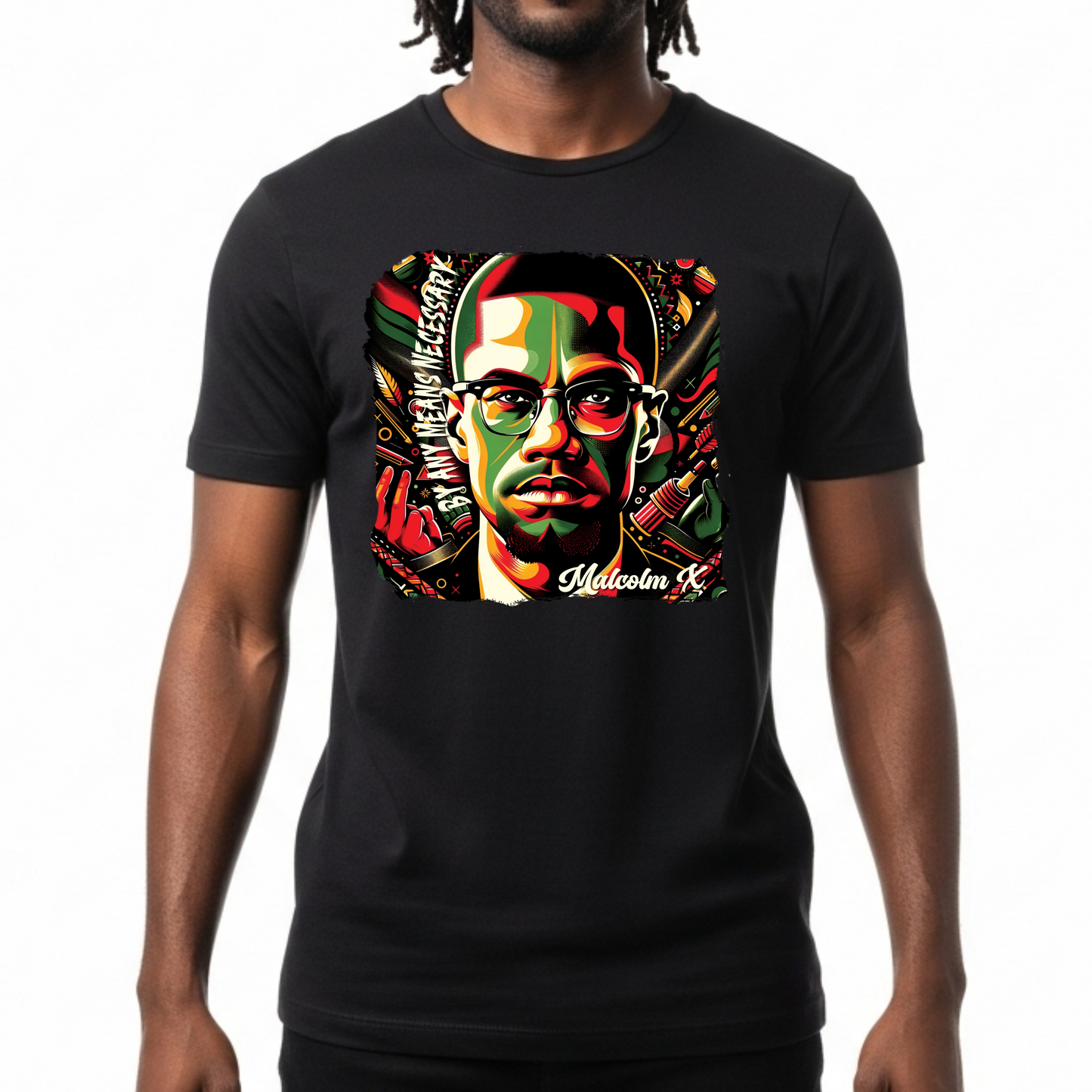 MALCOLM X TEE - BOLD BLACK EMPOWERMENT T-SHIRT