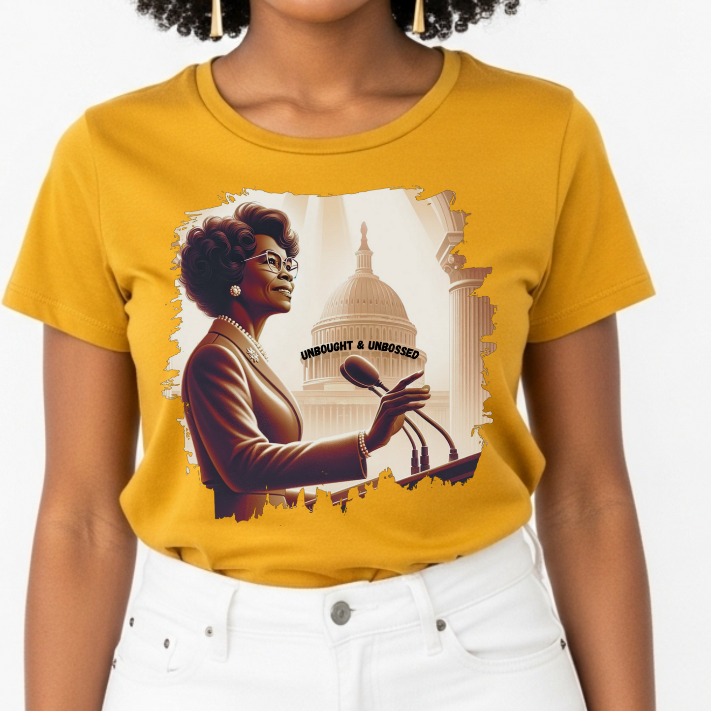 SHIRLEY CHISHOLM LEGACY TEE - UNBOUGHT AND UNBOSSED