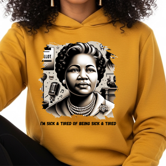FANNIE LOU HAMER HOODIE - BLACK HISTORY LEGACY SWEATSHIRT