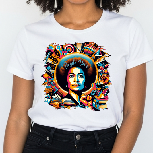 ANGELA DAVIS TEE - BOLD PRO-BLACK STATEMENT T-SHIRT