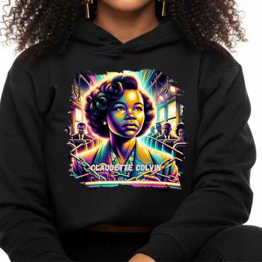 CLAUDETTE COLVIN HOODIE - BOLD BLACK HISTORY LEGACY SWEATSHIRT