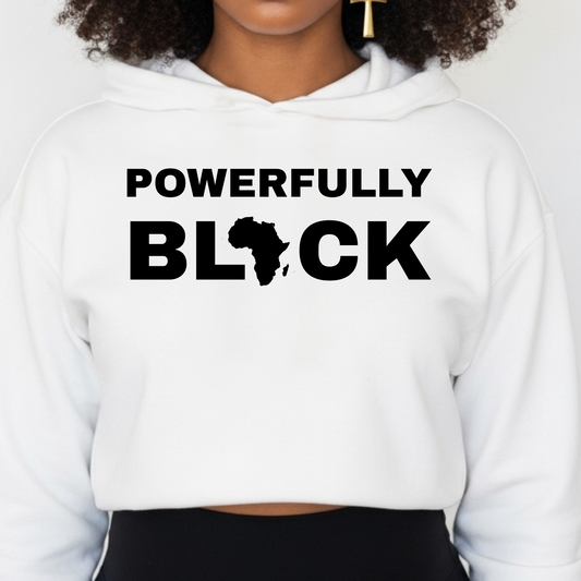 POWERFULLY BLACK HOODIE