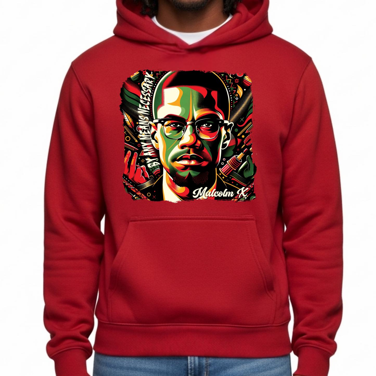 MALCOLM X HOODIE - BY ANY MEANS NECESSARY LEGACY SWEATSHIRT