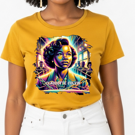 CLAUDETTE COLVIN TEE - BOLD BLACK HISTORY LEGACY T-SHIRT