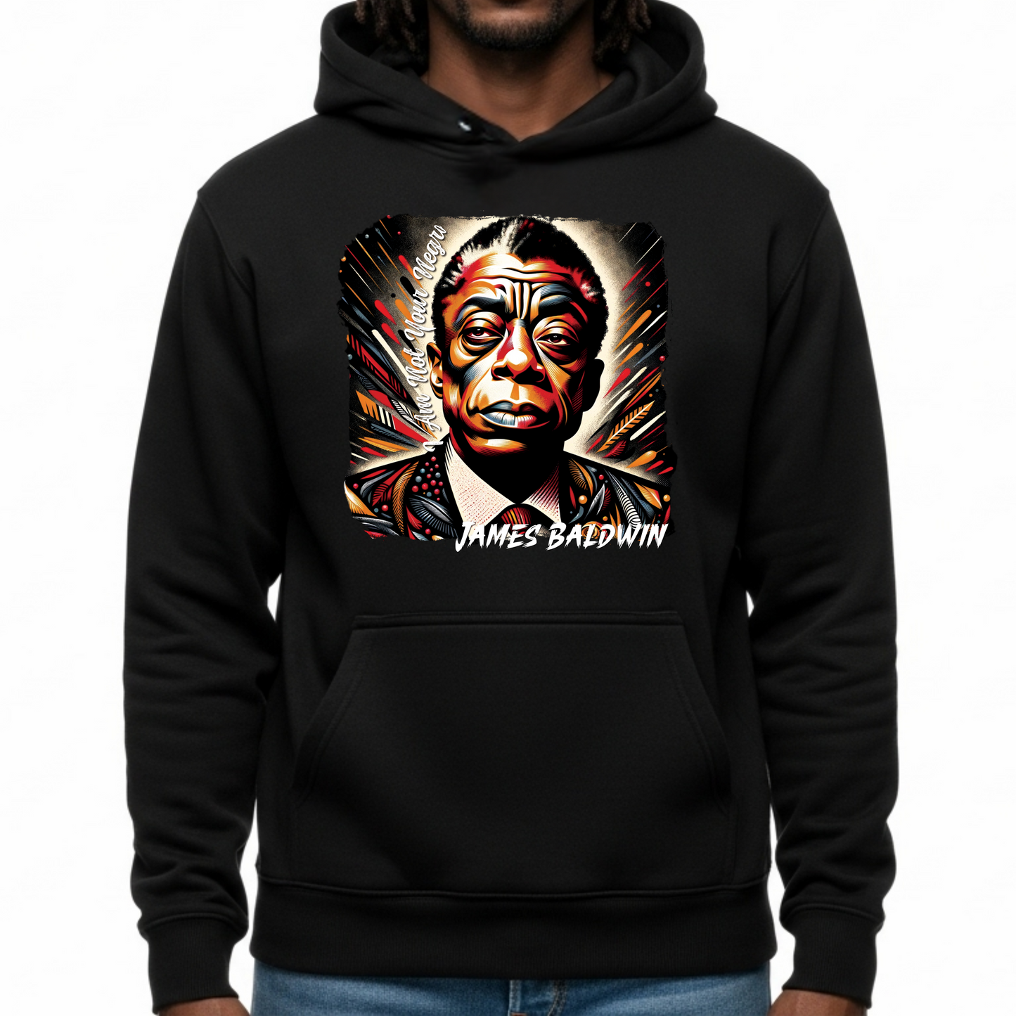 JAMES BALDWIN HOODIE - BOLD BLACK HISTORY LEGACY SWEATSHIRT