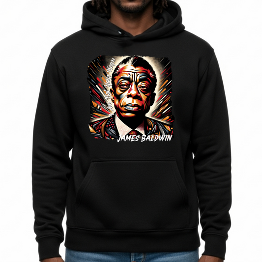 JAMES BALDWIN HOODIE - BOLD BLACK HISTORY LEGACY SWEATSHIRT